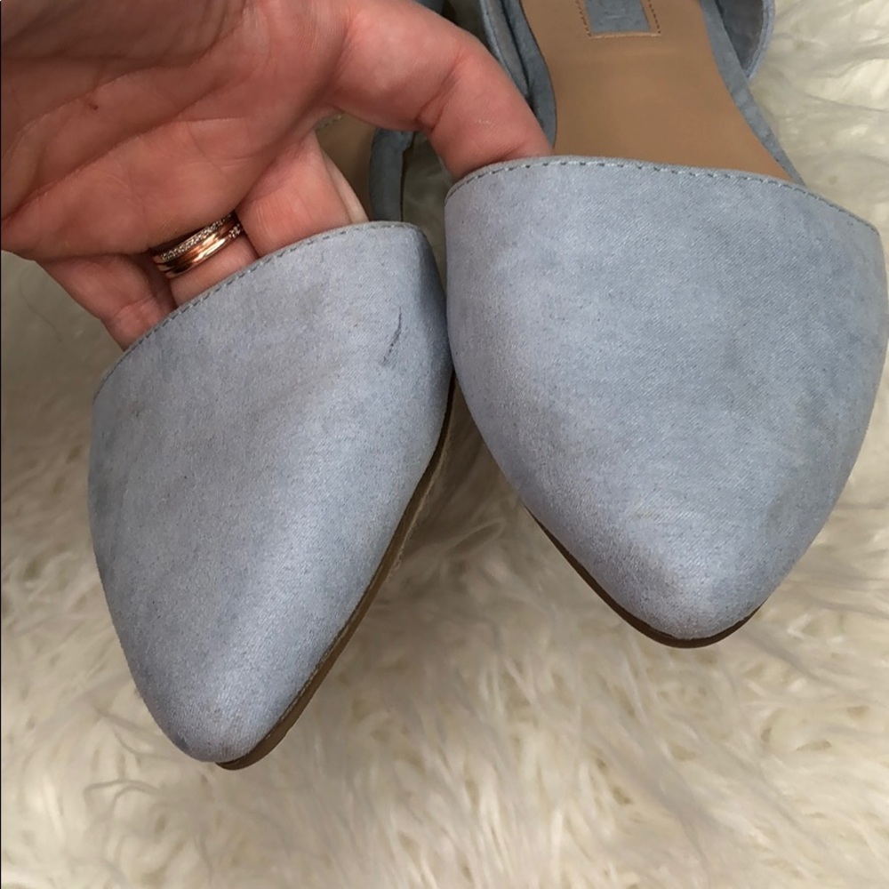🌵 Forever 21 blue d’orsay flats sz 8 - Picture 2 of 5